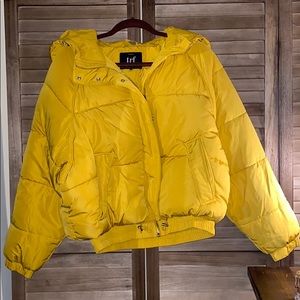 Zara Mustard Yellow Puffer Jacket